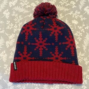 Patagonia Powder Town Beanie - blue and red